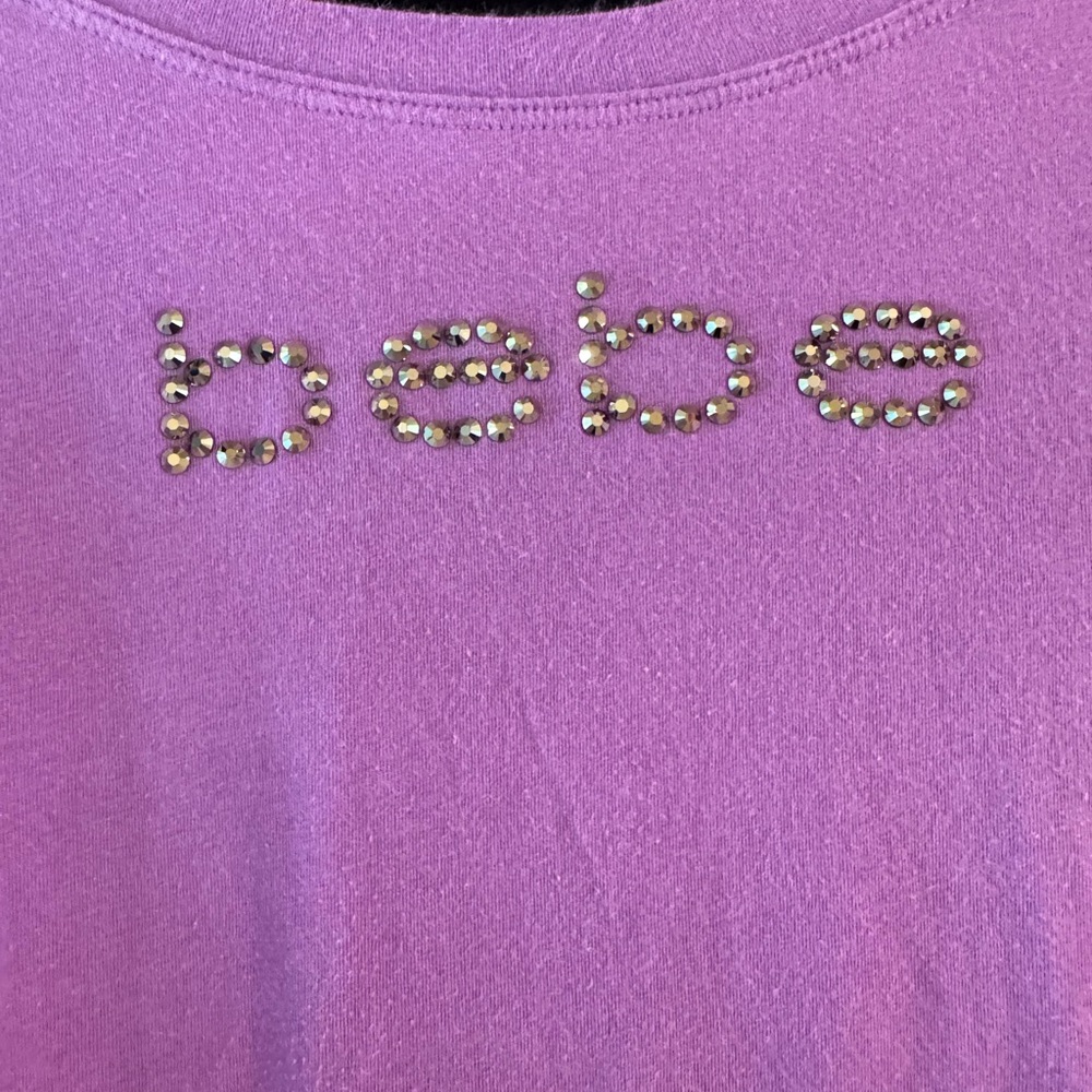 Bebe Violet Tee with Logo